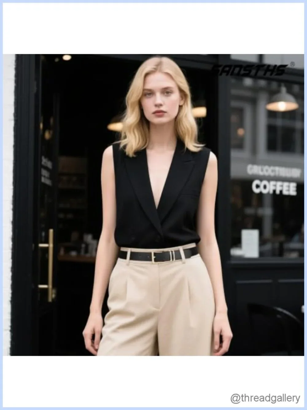 3 Pack Women's Faux Leather Belts Gold Square Buckle Waist Belt